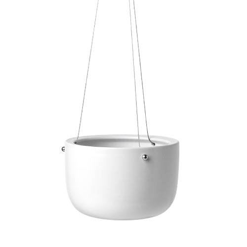 Ceramic Contour Hanging Pot - 8 Inch